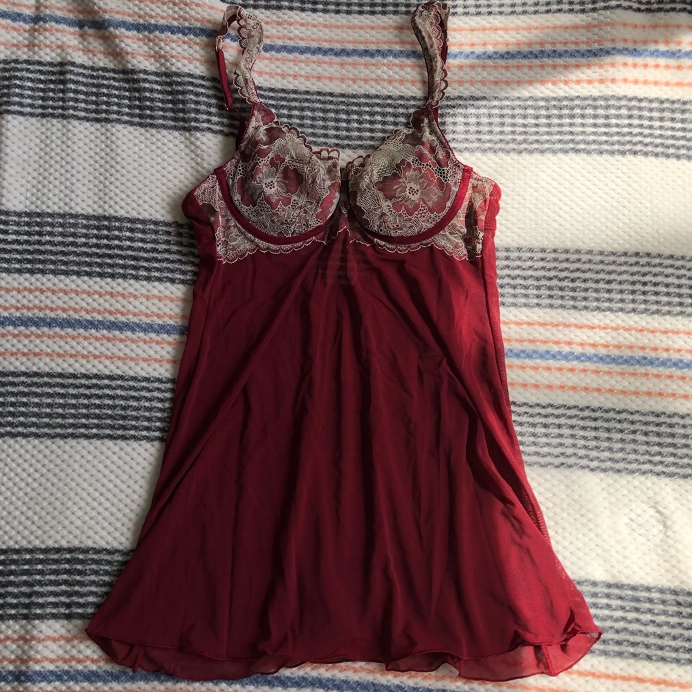 ✨Maroon and Lacy lingerie